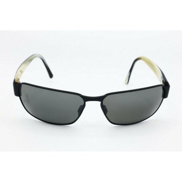 Maui Jim Black Coral MJ 249-2M Rectangle Black Sunglasses Neutral Gray Lens (B) - Picture 2 of 6